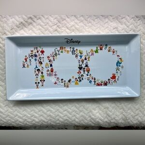 Disney 100 Anniversary Character Blue Ceramic Serving Tray Vanity Tray NEW